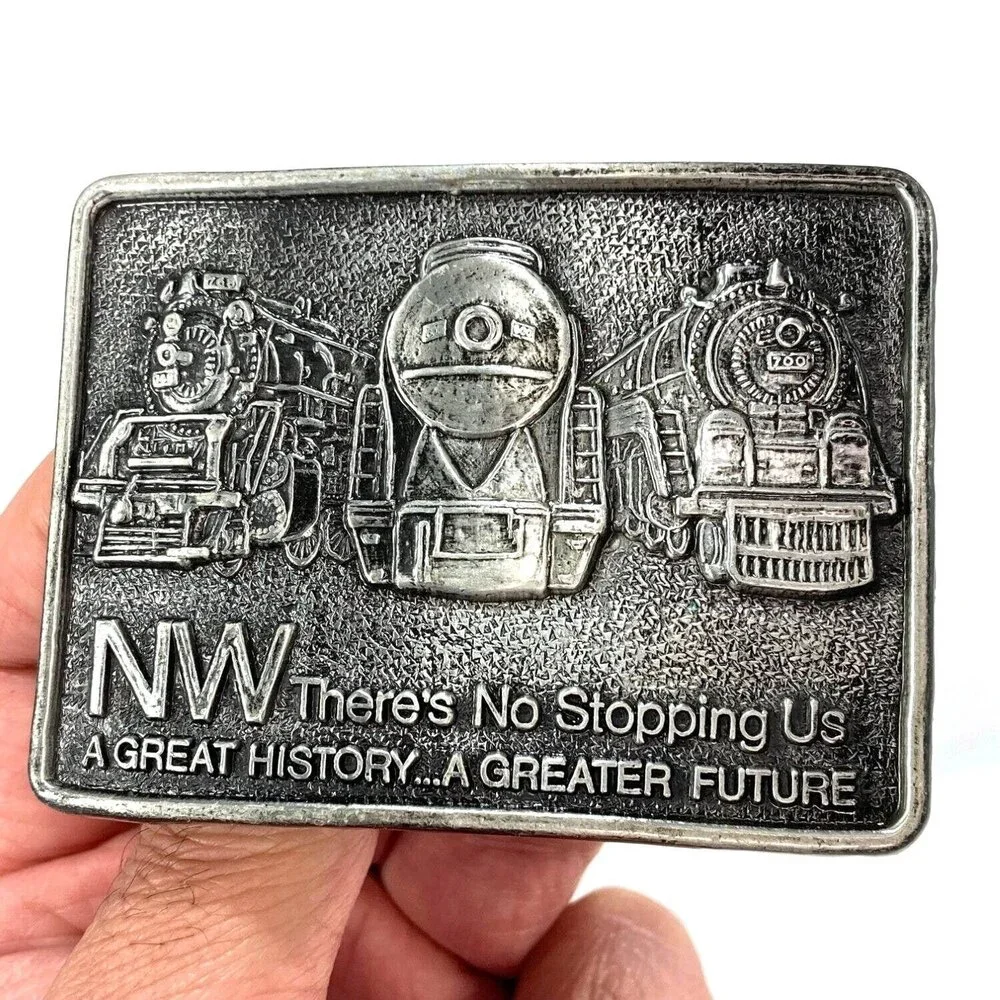 Belt Buckle NW Norfolk & Western Railway Steam Engine‎ Locomotive Century Canada